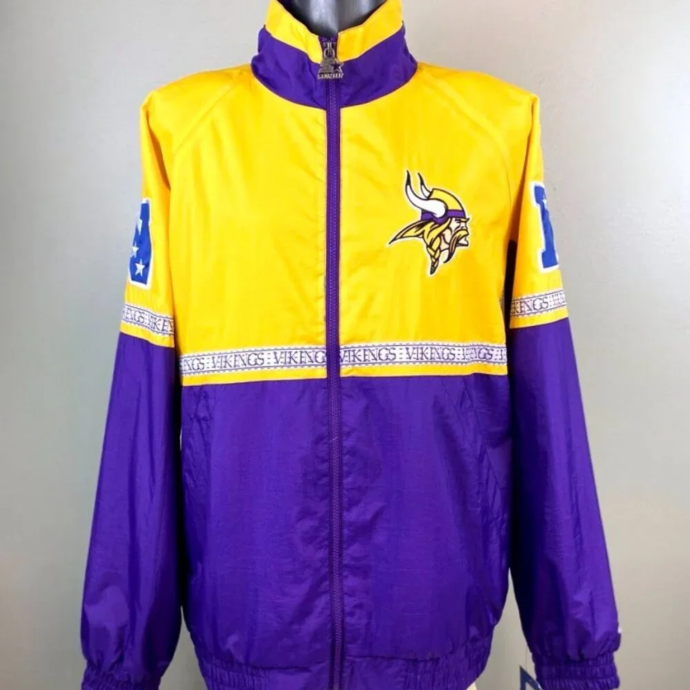 MINNESOTA VIKINGS High Detail Nylon Starter  Jacket LARGE_2
